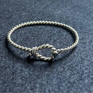 Sterling Silver Vintage Rope Loop Bracelet